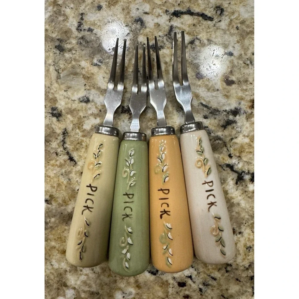 ceramic olive picks set of 4